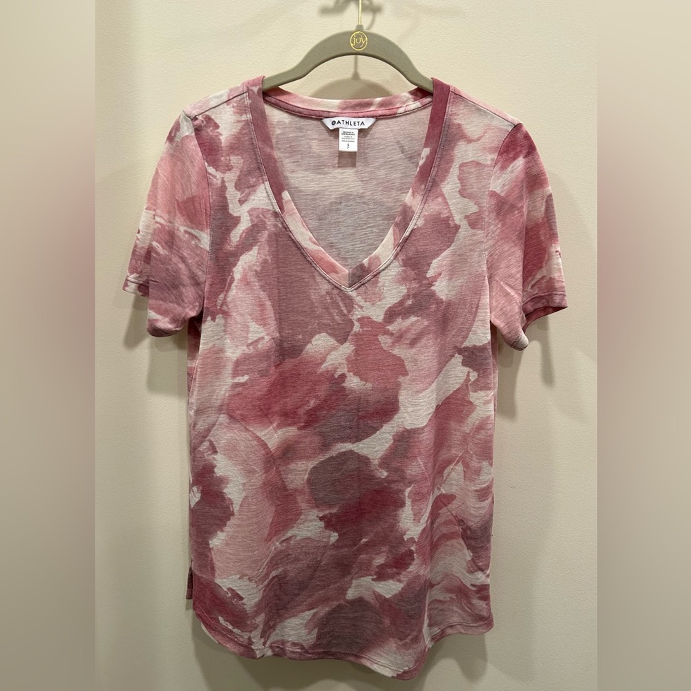 Athleta Breezy Scoop V-Neck Tee size S